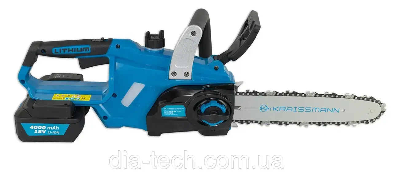 АКУМУЛЯТОРНА ЛАНЦЮГОВА ПІЛА KRAISSMANN 4000 AKS-BL 36 LI, фото 1