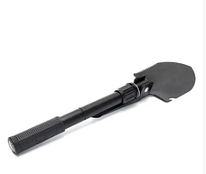 Туристична складана лопата Shovel з чохлом 4 в 1 з чохлом, чорна, фото 4