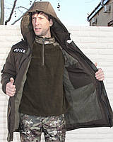 Бушлат куртка тактична зимова з тканини СОФТШЕЛ Хакі утеплена, фото 2