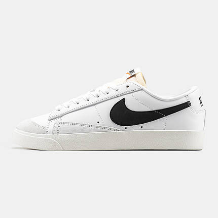 Жіночі Кросівки Nike Blazer Low White Black / Найк Блейзер Низькі Білі з Чорним, фото 1