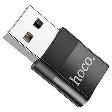 Перехідник (адаптер) Hoco UA17 USB - Type-C Чорний (UA17-TypeC), фото 3