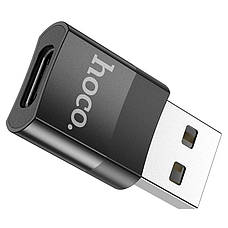 Перехідник (адаптер) Hoco UA17 USB - Type-C Чорний (UA17-TypeC), фото 4