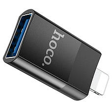 Перехідник (адаптер) Hoco UA17 Lightning - USB Чорний (UA17-Lightning), фото 3