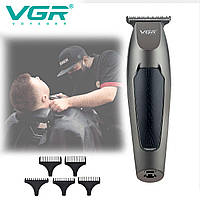 Машинка для стрижки волос - триммер для бороды "VGR V-030" 6в1 Серебристый/черный, триммер для мужчин (TO)