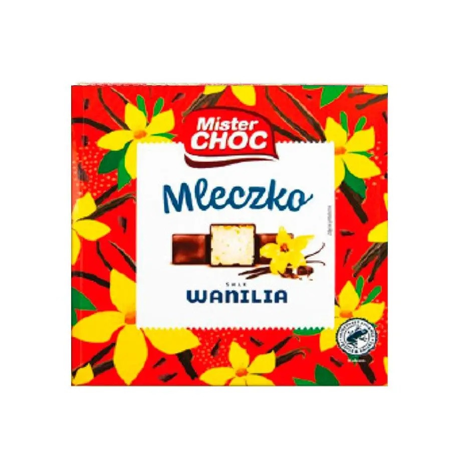 Цукерки Шоколадні Пташине Молоко Mister Choc Mleczko Wanilia Ванільні 380 г Німеччина