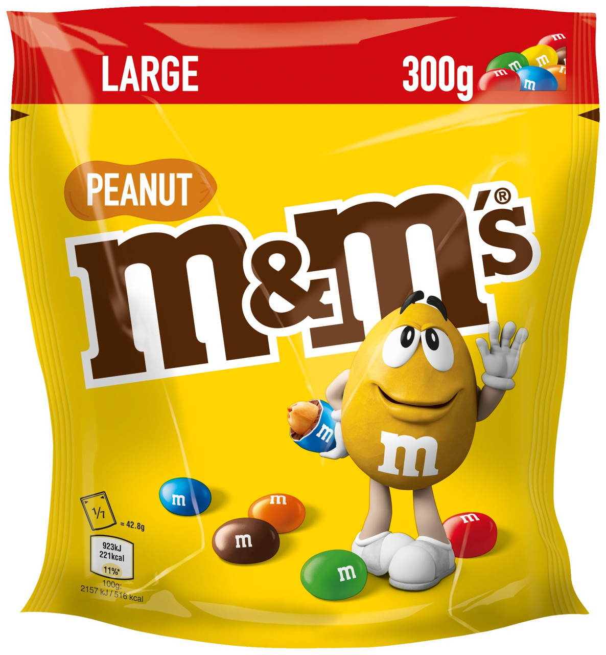 Драже Арахіс у Шоколаді та Кольоровій Глазурі M&M's Peanut Large 300 г Німеччина