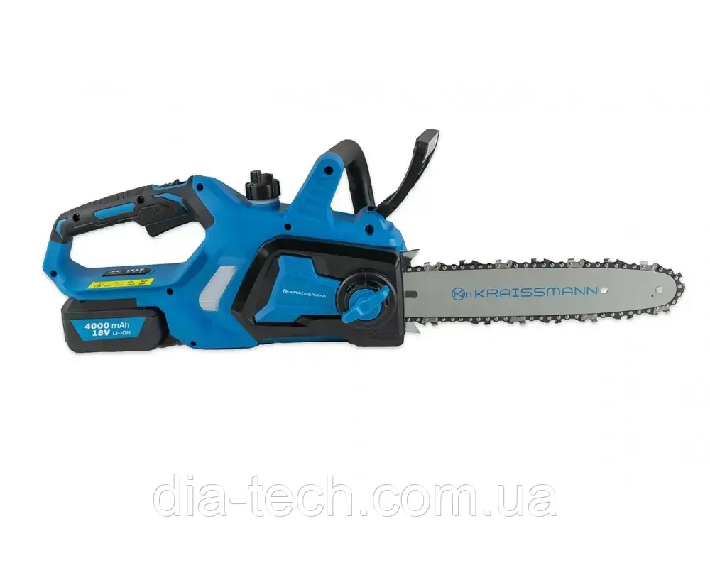 АКУМУЛЯТОРНА ЛАНЦЮГОВА ПІЛА KRAISSMANN 3053 AKS 18/2 (2 АКУМУЛЯТОРА), фото 1