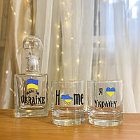 Мужской подарочный набор для виски (графин и 2 стакана) - Made in Ukraine
