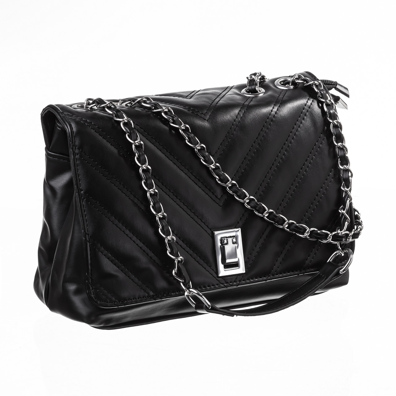 Жіноча сумка на ланцюжку через плече MF A-750 чорна