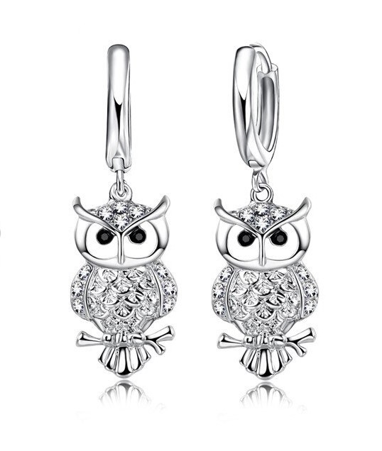 Сережки з фіанітами Liresmina Jewelry Сукні розкішними фіанітами ААА 3.0 см сріблясті