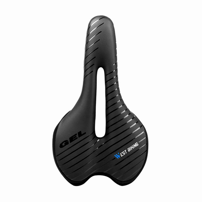 Велосипедное Седло West Biking WB-S09 Black Спортивное с Фонарем и ...