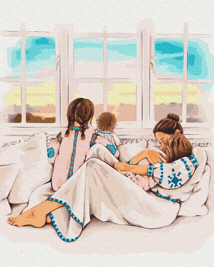 Картина за номерами Материнське тепло ©Алла Березовська 30*40 см Brushme BS 53276