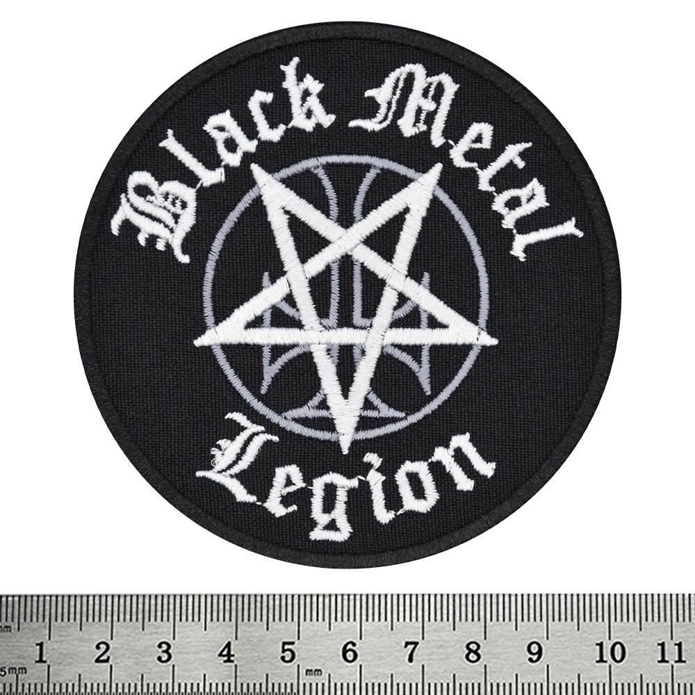 Нашивка Black Metal Legion (inverted pentagram with cross), фото 1