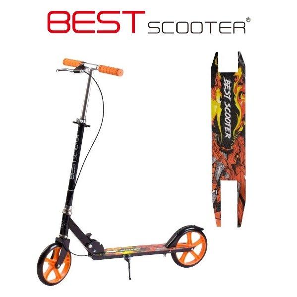 Двоколісний самокат Best Scooter 94621 Чорно-жовтогарячий