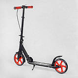 Двоколісний алюмінієвий самокат Best Scooter W-18342 Чорно-червоний, фото 3