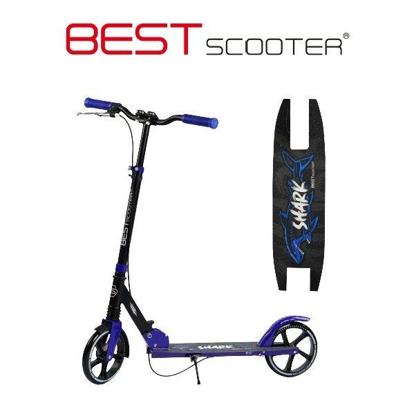 Двоколісний алюмінієвий самокат Best Scooter 47125 Shark Чорно-синій