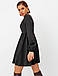 Молодіжне повсякденне плаття вільного крою з довгим рукавом, чорне, фото 3