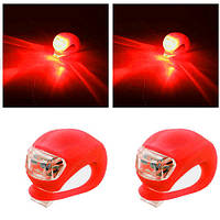 Велофонарь HJ008-2 Ultra brite, 2-Led red, 2xCR2032