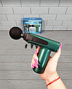 Масажер FASCIAL GUN M6 з насадками акумуляторний/Вібромасажний пістолет/ Перкусійний масажер, фото 3