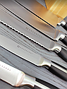 Набір ножів Edenberg EB-3612 на дерев'яній підставці 9 предметів з ножицями та овочечисткою, фото 6