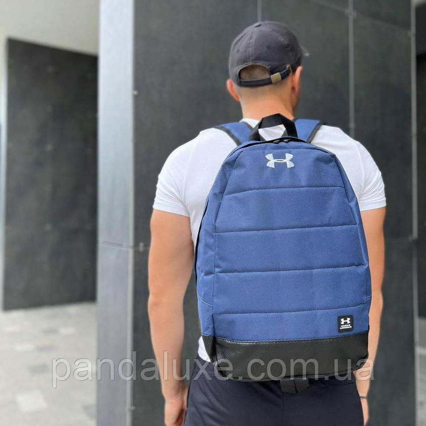Рюкзак чоловічий синій спортивний повсякденний, для подорожей Under Armour 42х30х15см, фото 1