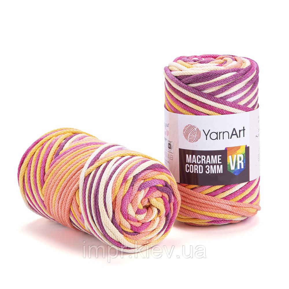 Пряжа YarnArt Macrame Cord 3mm VR 912