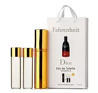 Мини-парфюм с ферoмонами мужской Dior Fahrenheit 3х15 мл