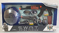 Амуниция полицейского, с оружием S006B, автомат трещетка, набор полицейского