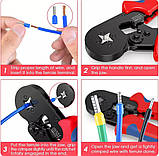 Кліщі кримпер 6-4 для обтискання трубчастих наконечників 0.25-6 мм, фото 4