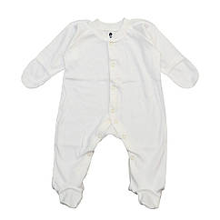 Чоловічок для новонароджех світло молочний Simple Minikin Інтерлок ( в розмірах 50-62)