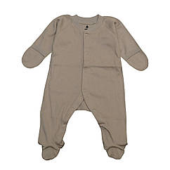 Чоловічок для новонароджех кавовий Simple Minikin Інтерлок ( в розмірах 50-62)