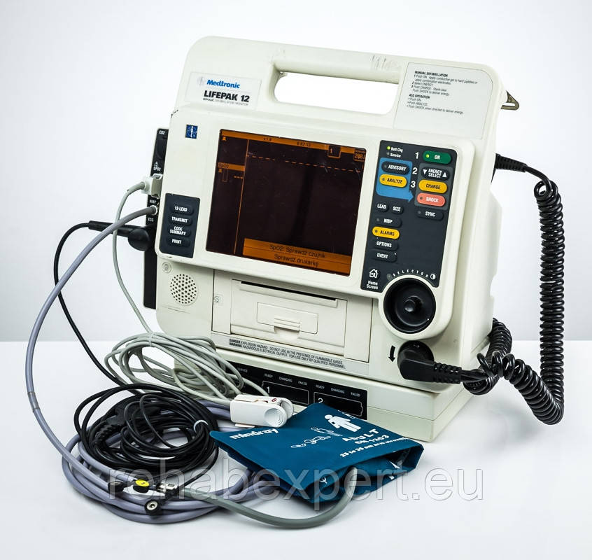 Б/У Дефібрилятор з монітором і кабелем пацієнта ЕКГ Medtronic Physio Control LIFEPAK 12 Defibrillator (Used)