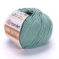 Пряжа (нитки) YarnArt baby cotton (беби котон) цвет 439 морской
