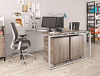 Двойной письменный стол для двоих Q-140 Loft Design офисный, компьютерный без царги