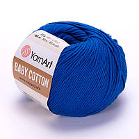 Пряжа (нитки) YarnArt baby cotton (бебі котон) колір 456 синій