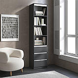 Пенал з відкритими полицями та ящиками з фасадами без ручок R-25, фото 5