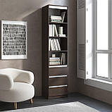 Пенал з відкритими полицями та ящиками з фасадами без ручок R-25, фото 8