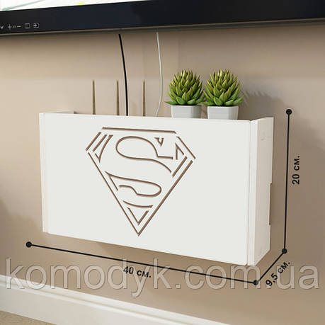 Настінна коробка для роутера Wi-Fi Полка Superman, фото 2