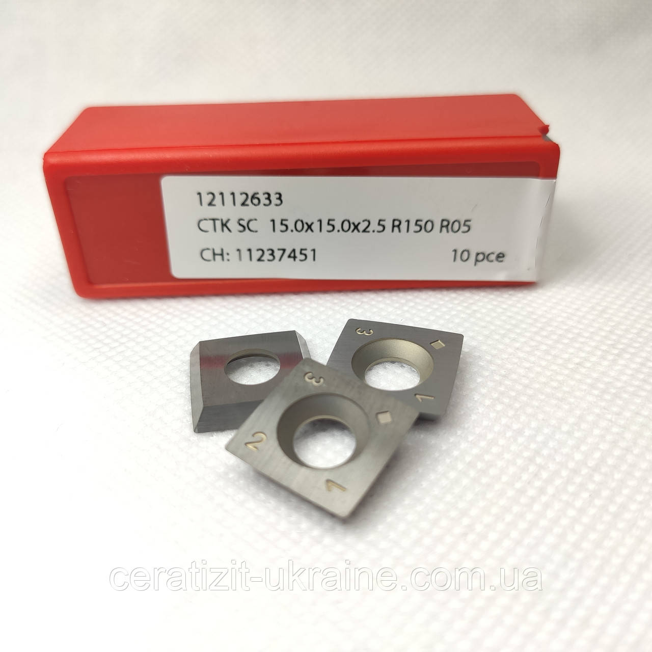 Ніж змінний тв/спл HW  15х15х2,5 r0.5 R150 KCR08 Ceratizit (Люксембург)