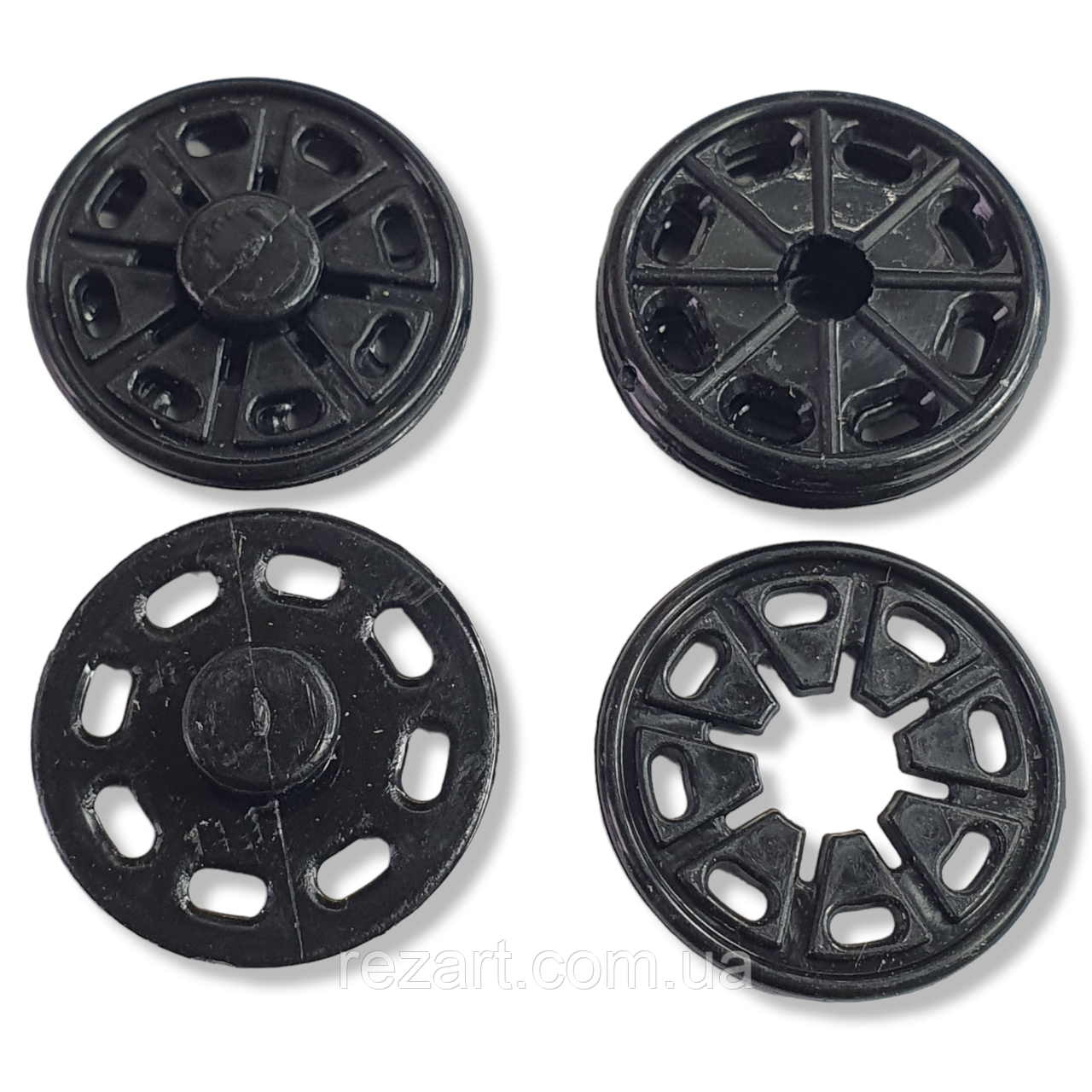 Кнопка пришивна чорна 18 мм (50 шт. паковання) Туреччина ( пластик)