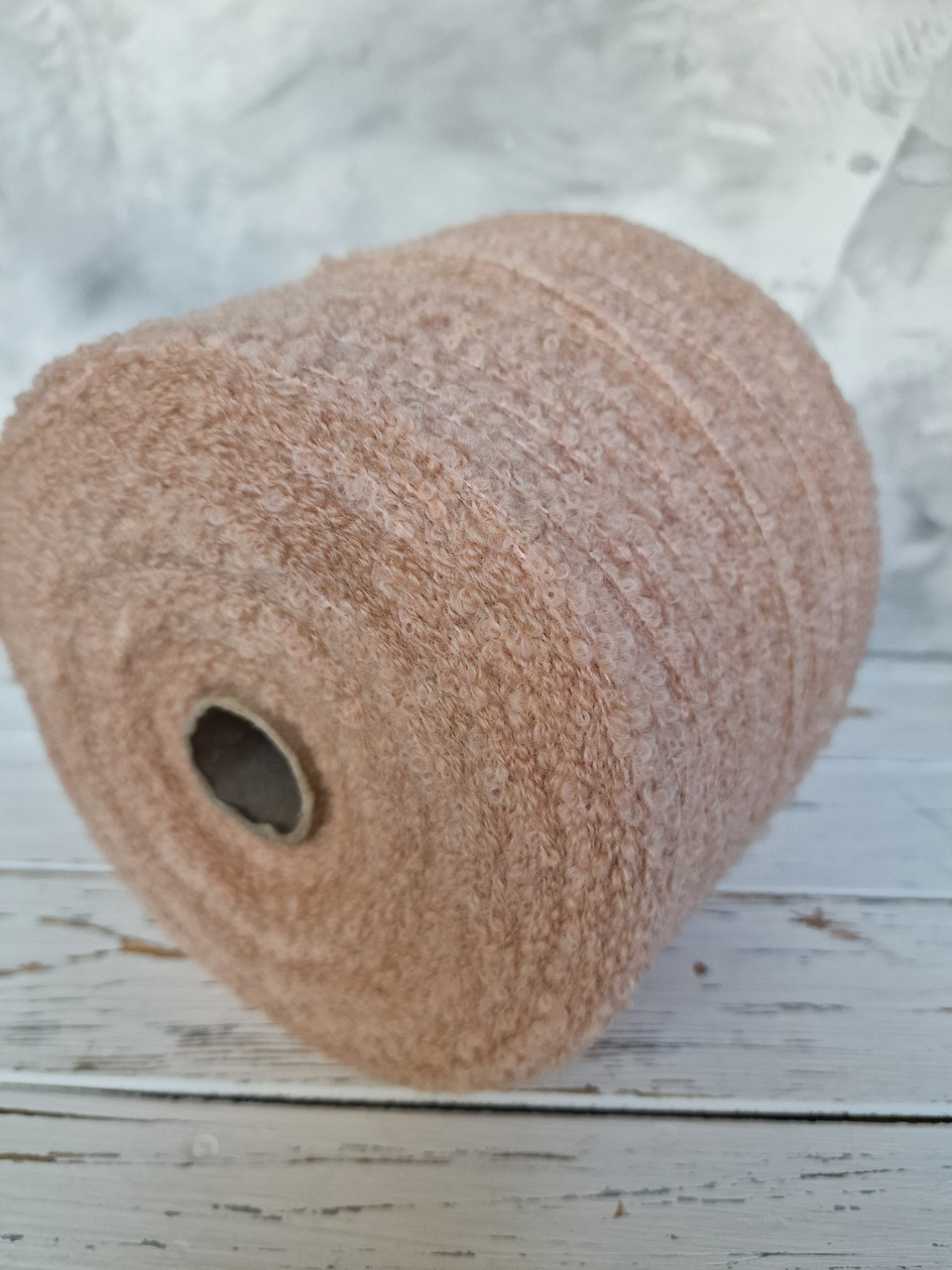 Пряжа букле Бебі верблюд 34%, Fine camel boucle, кремовий