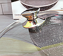 Сковорода 28 см зі знімною ручкою з антипригарним мармуровим покриттям Edenberg EB-13005, фото 5