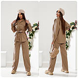 Костюм брючний жіночий еко-шкіра, фото 2