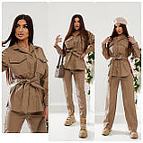 Костюм брючний жіночий еко-шкіра, фото 4