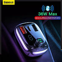 FM Трансмитер + зарядка Baseus quich charger 2 usb