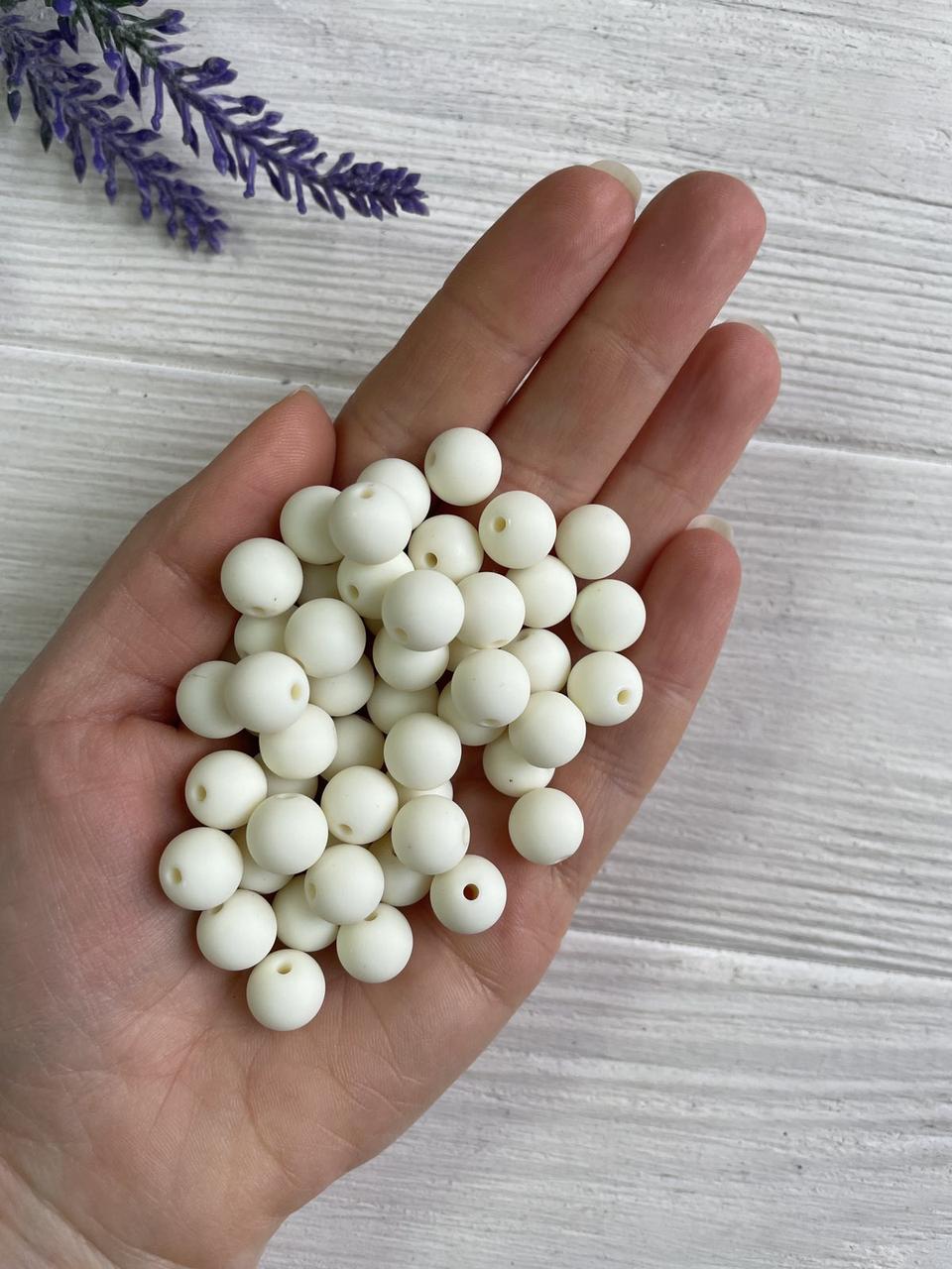 Намистини " Зефірні " 10 мм, бежеві  500 грам