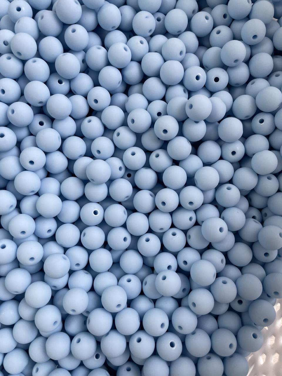 Бусини " Зефірні " 10 мм, голубі  500 грам