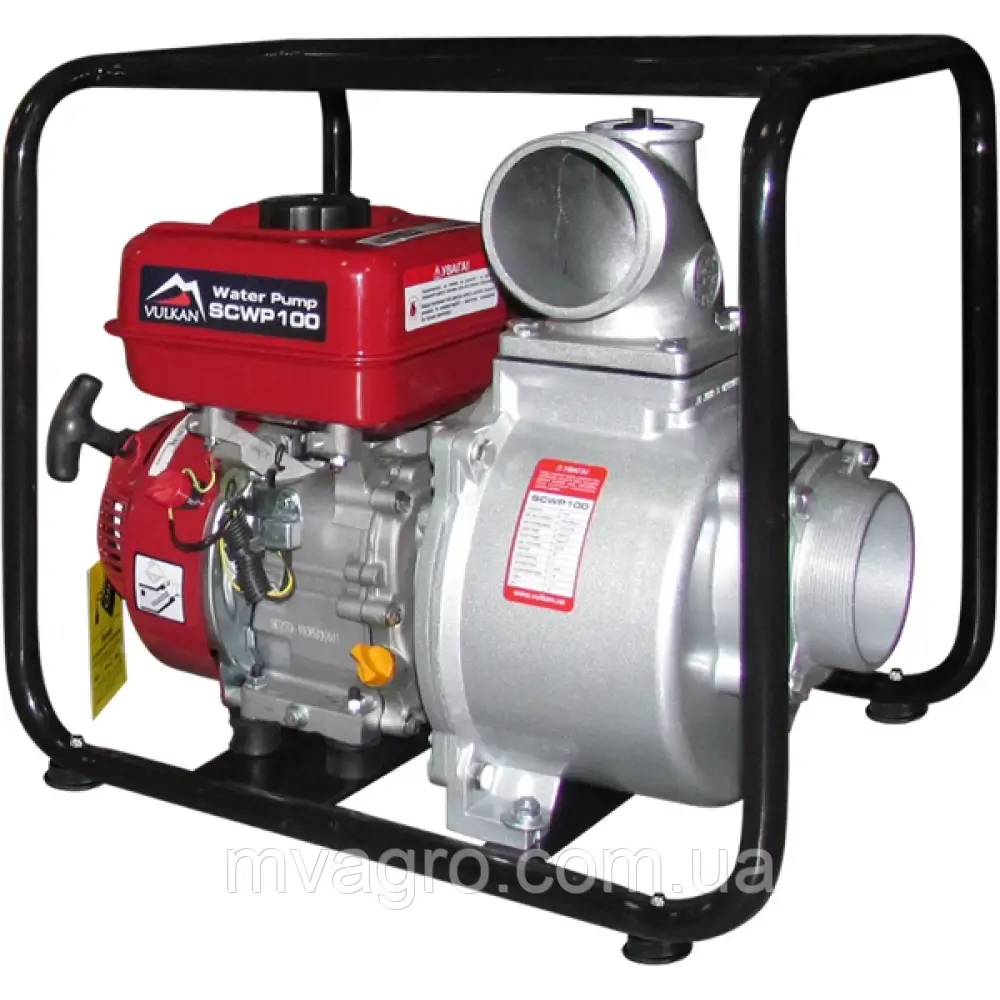Мотопомпа бензинова Vulkan SCWP100 для чистої води, фото 1