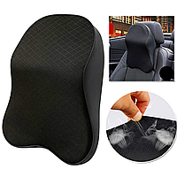 Автомобильная подушка для шеи с эффектом памяти, Черная / Ортопедическая подушка на подголовник / Автоподушка