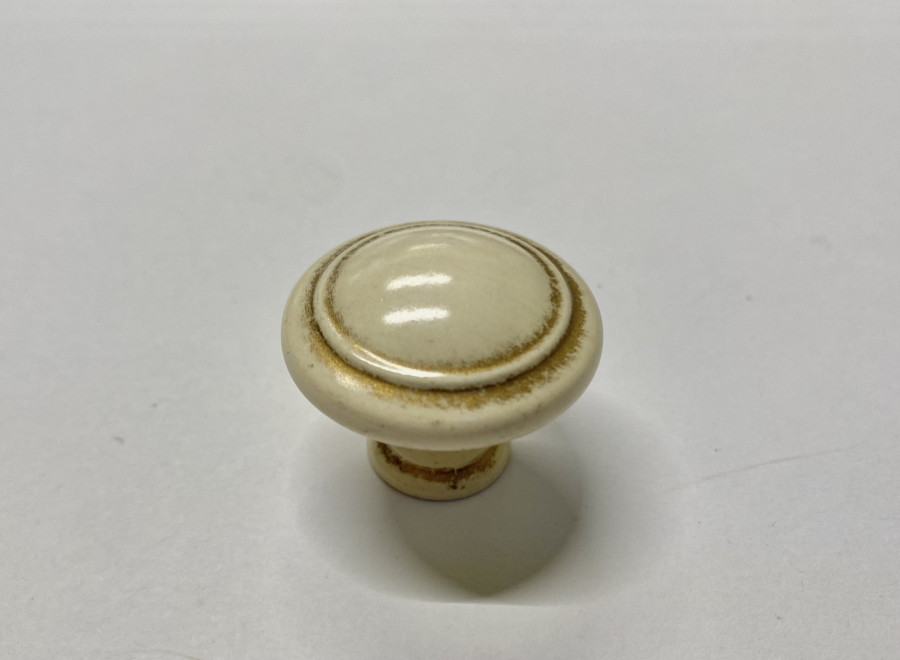 Ручка кнопка меблева сучасна класика GU-W7002 слонова кістка